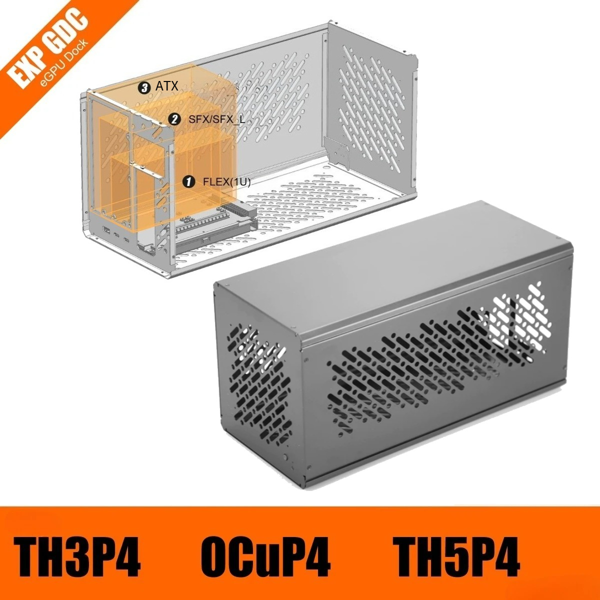 External Gpu Dock Pcie 4.0 Oculink - Casing Rangka Logam Untuk TH3P4 TH5P4