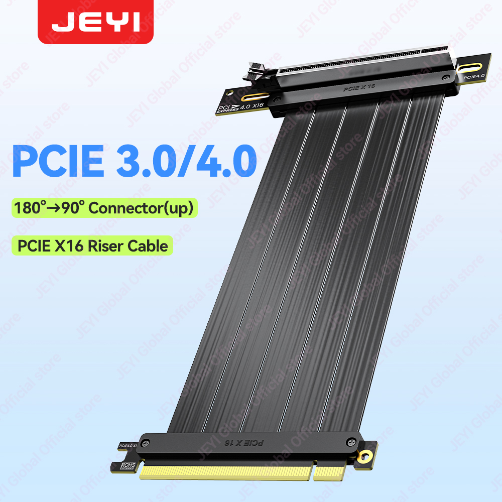 Pcie 4.0 X16 Riser Cable 90 Degree - Kabel Riser JEYI PCIe 4.0 90