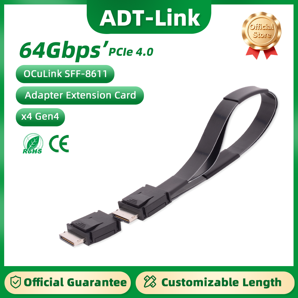 ADT-Link PCI-E 4.0 X4 SFF-8611 - External Gpu Dock Pcie 4.0 Oculink ulasan dan harga