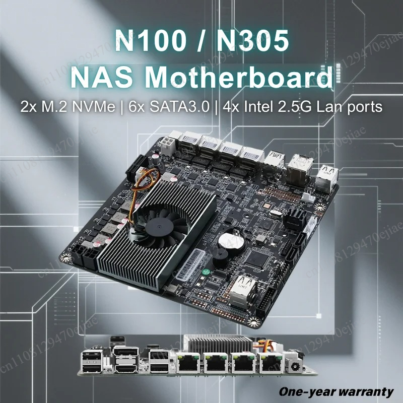 Motherboard N100 Mini ITX NAS  - Nas Motherboard N100 6 Sata ulasan dan harga